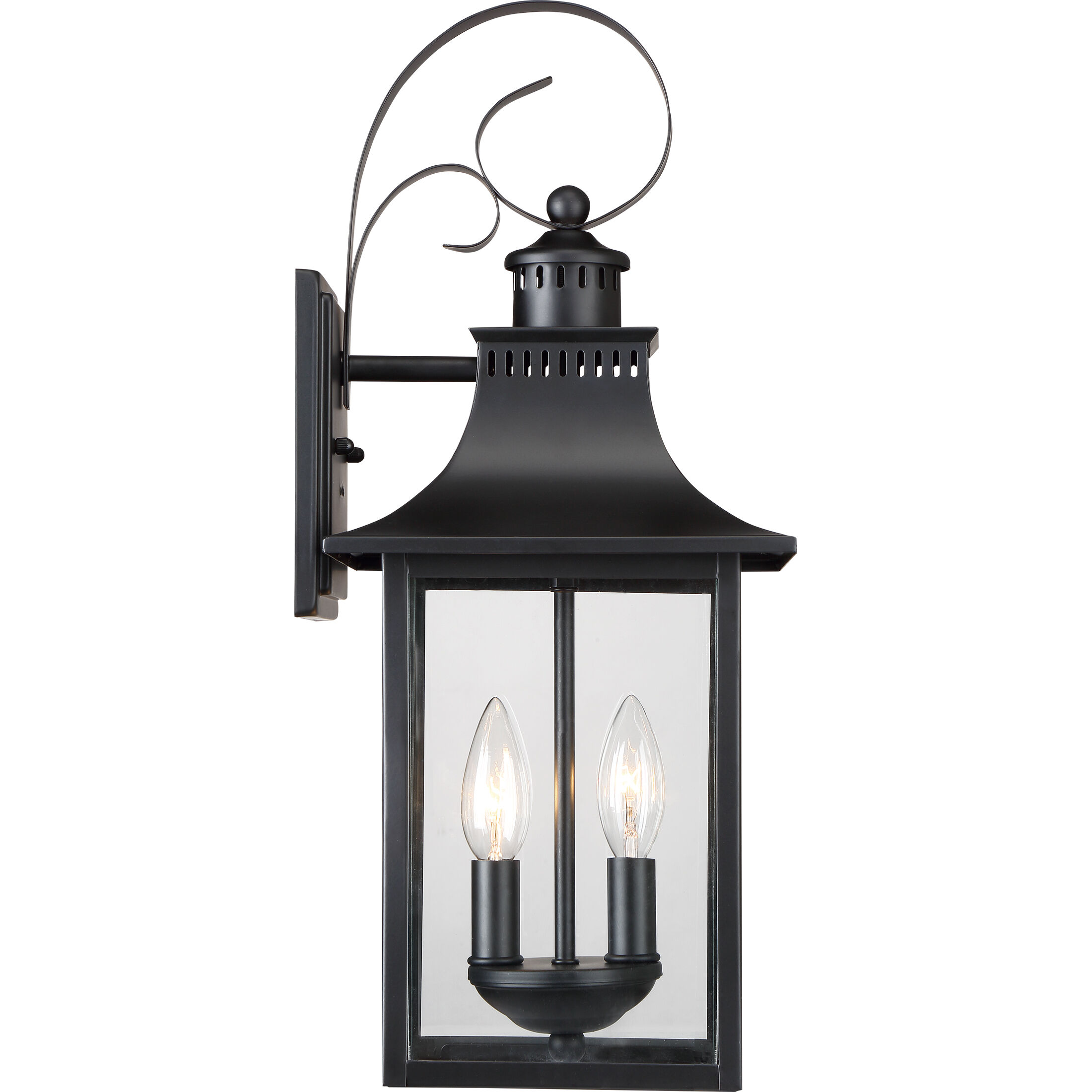 Chancellor 2 Light 19 inch Mystic Black Outdoor Wall Lantern