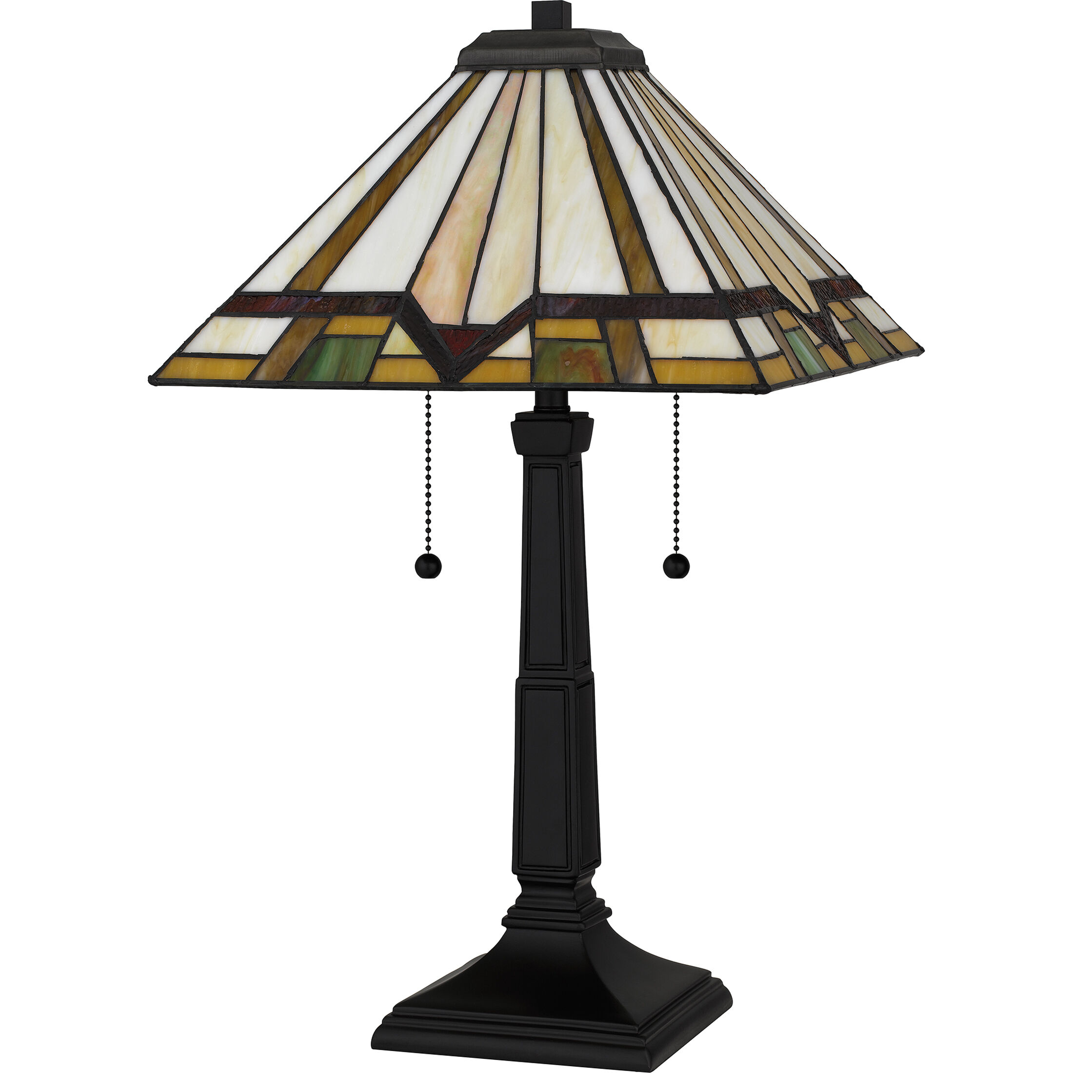 Frederick 23 inch 75.00 watt Matte Black Table Lamp Portable Light, Tiffany