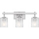Brenthouse 3 Light 22.5 inch Brushed Nickel Bath Light Wall Light, Large