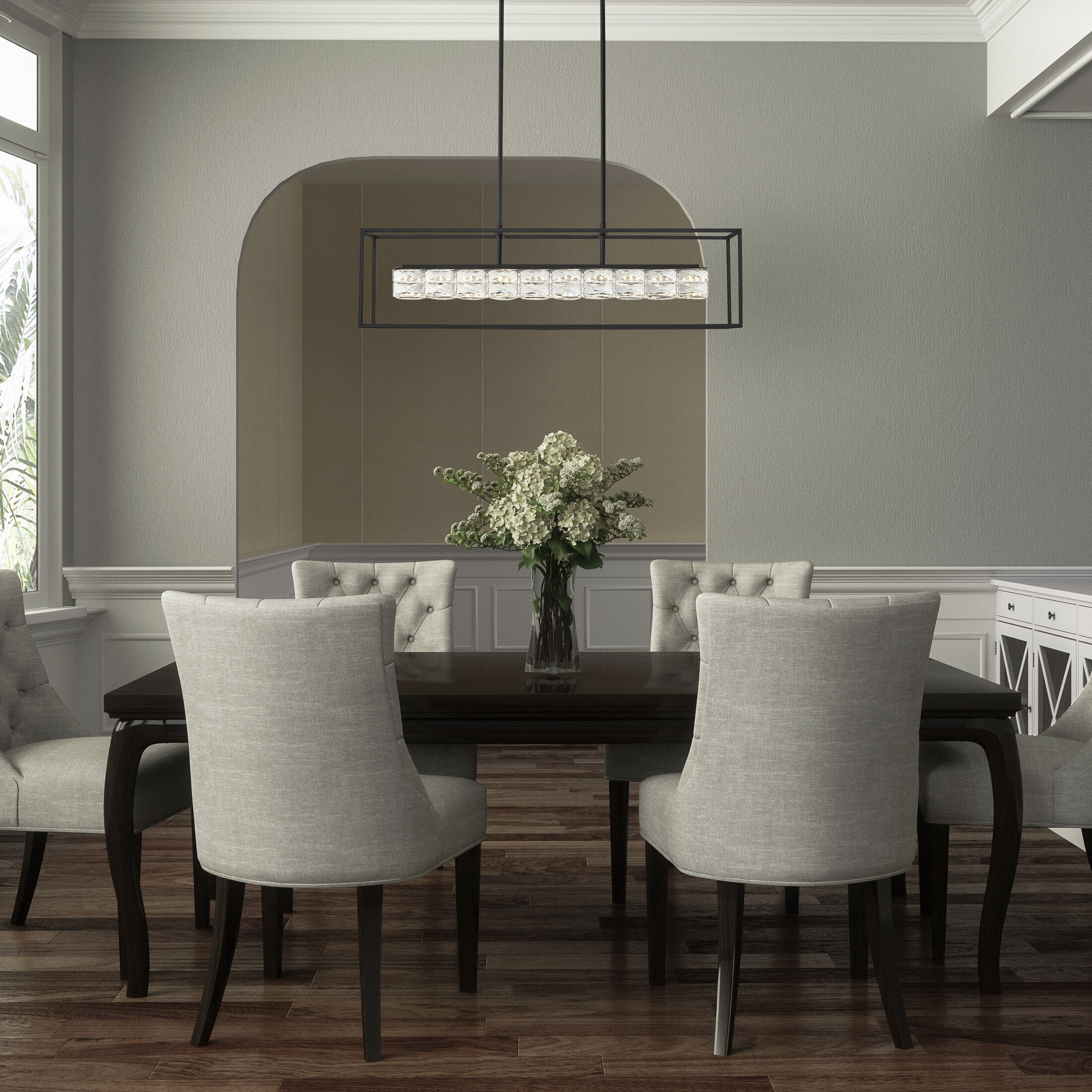 Quoizel PCDZ136MBK Dazzle LED 36 inch Matte Black Island