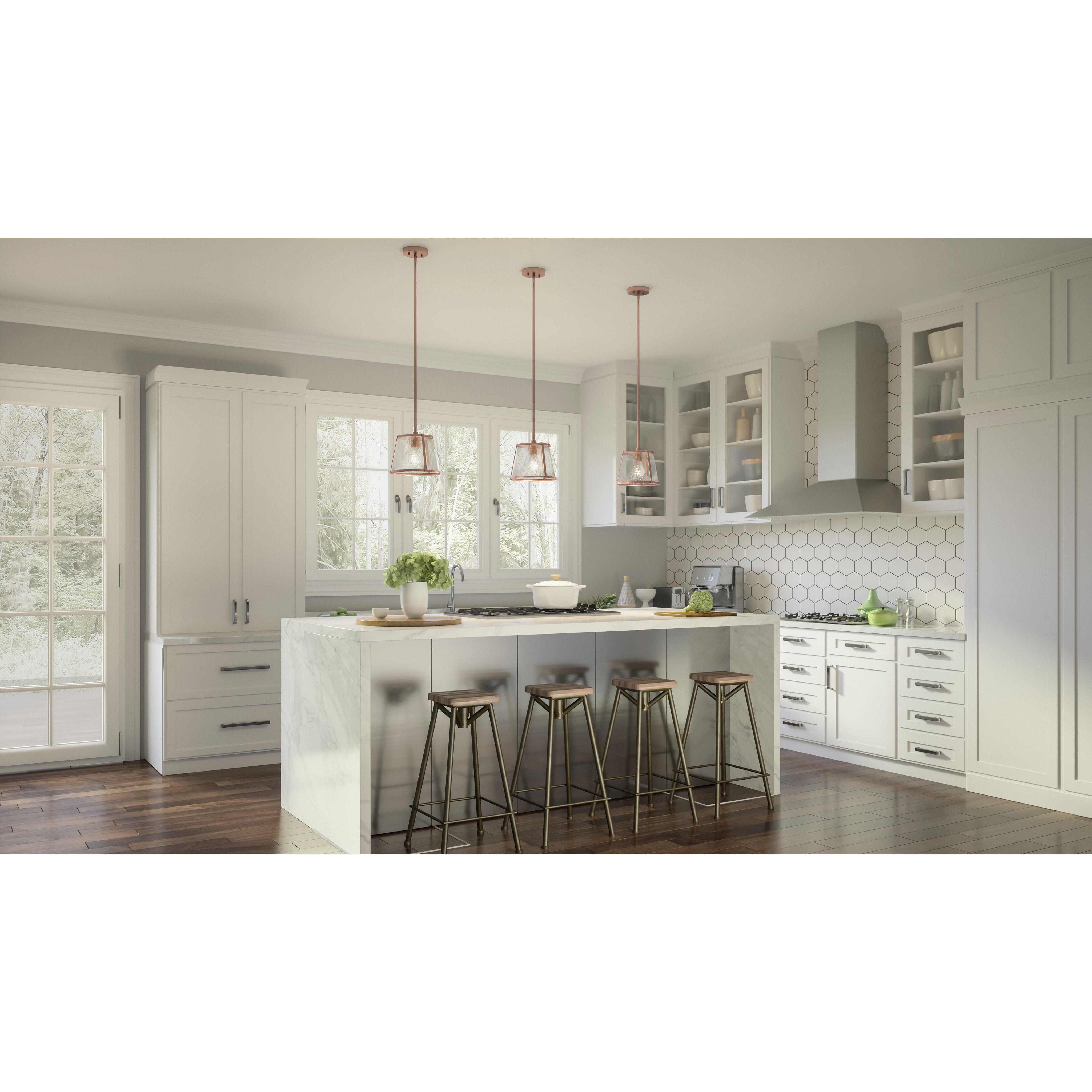 Labrant 1 Light 10.5 inch Matte Rose Gold Mini Pendant Ceiling Light