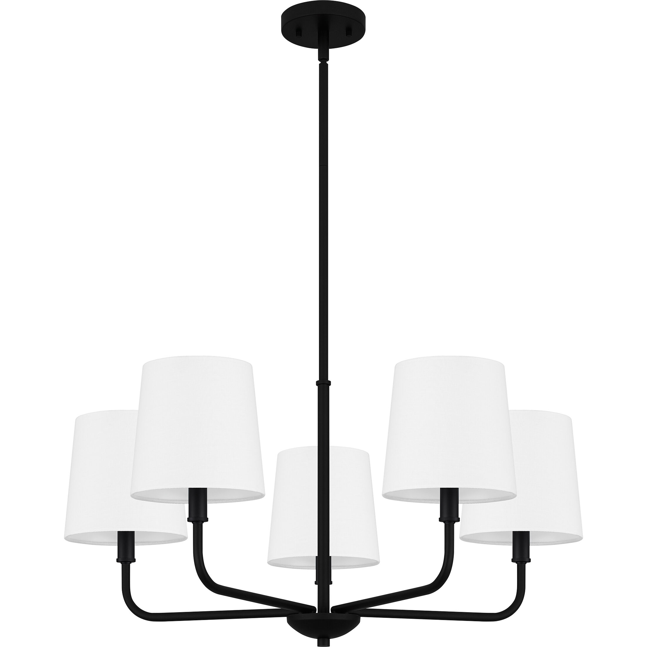 Gallagher 5 Light 28 inch Matte Black Chandelier Ceiling Light