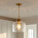 Baltic 1 Light 12 inch Brushed Gold Pendant Ceiling Light