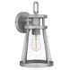 Barber 1 Light 15 inch Antique Brushed Aluminum Outdoor Wall Lantern