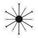 Combe 6 Light 30 inch Matte Black Semi-Flush Mount Ceiling Light, Extra Large