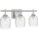 Lucy 3 Light 22 inch Brushed Nickel Bath Light Wall Light, Large