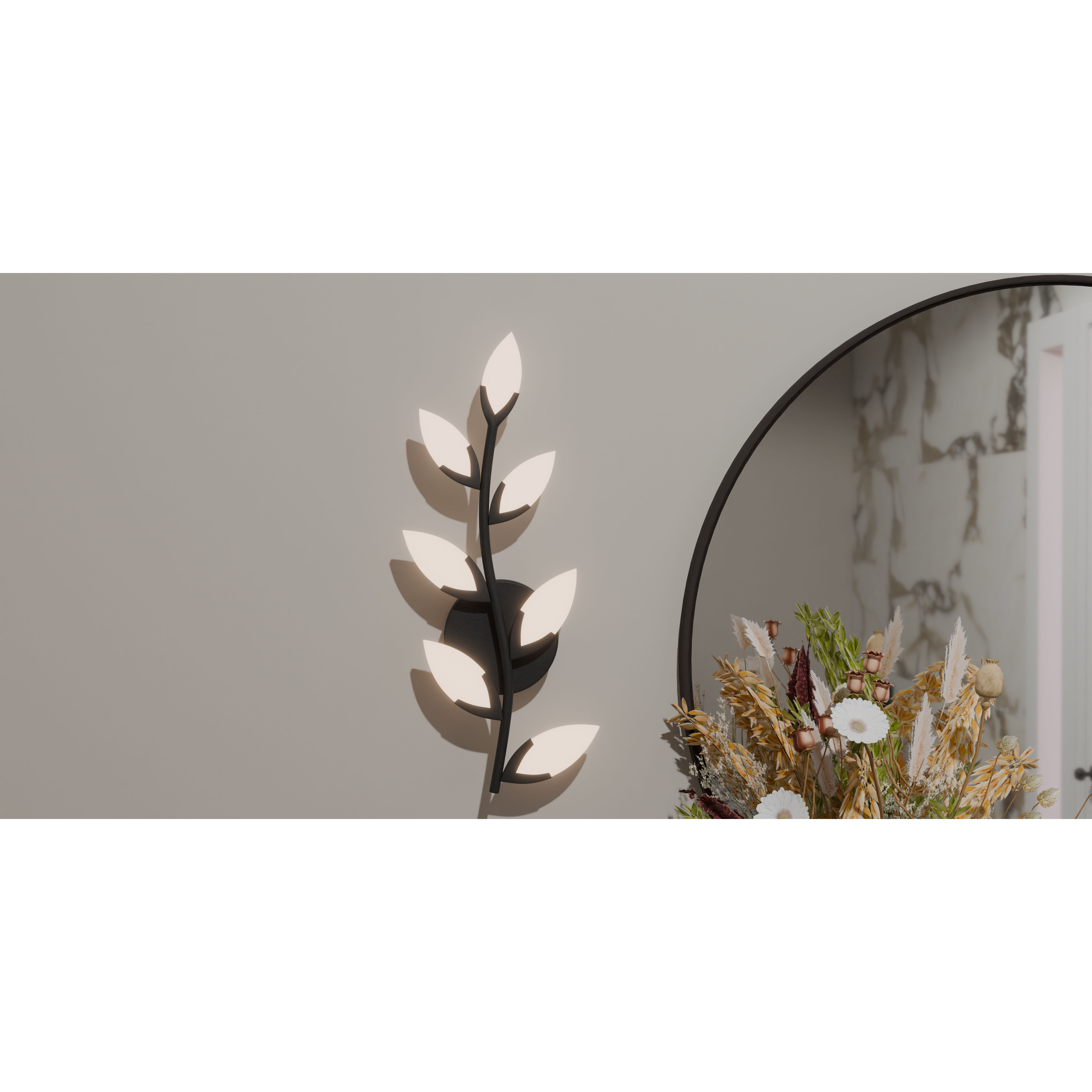 Flores LED 8.75 inch Matte Black Wall Sconce Wall Light, Small