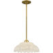 Whitecap 1 Light 14 inch Brushed Gold Pendant Ceiling Light