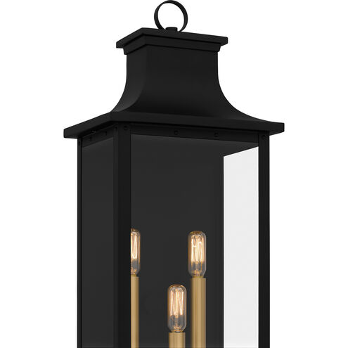 Abernathy Outdoor Wall Lantern in Matte Black, Large