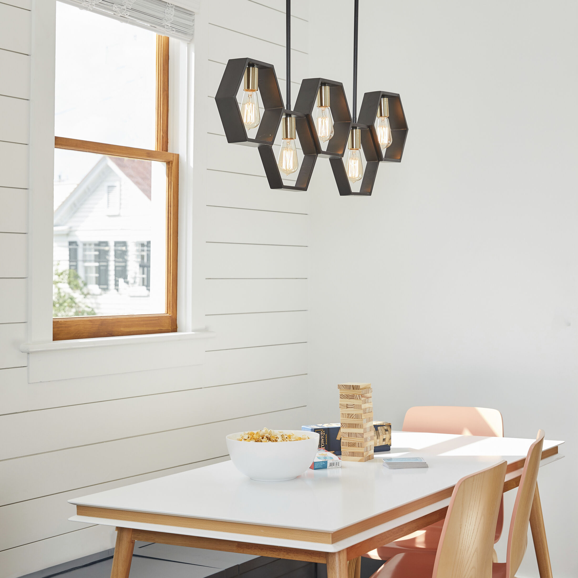 Quoizel BSK540EK Bismarck 5 Light 40 inch Earth Black Island Chandelier  Ceiling Light