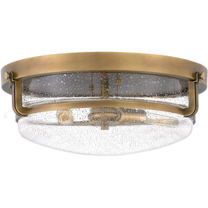 Outpost 3 Light 15 inch Weathered Brass Flush Mount Ceiling Light