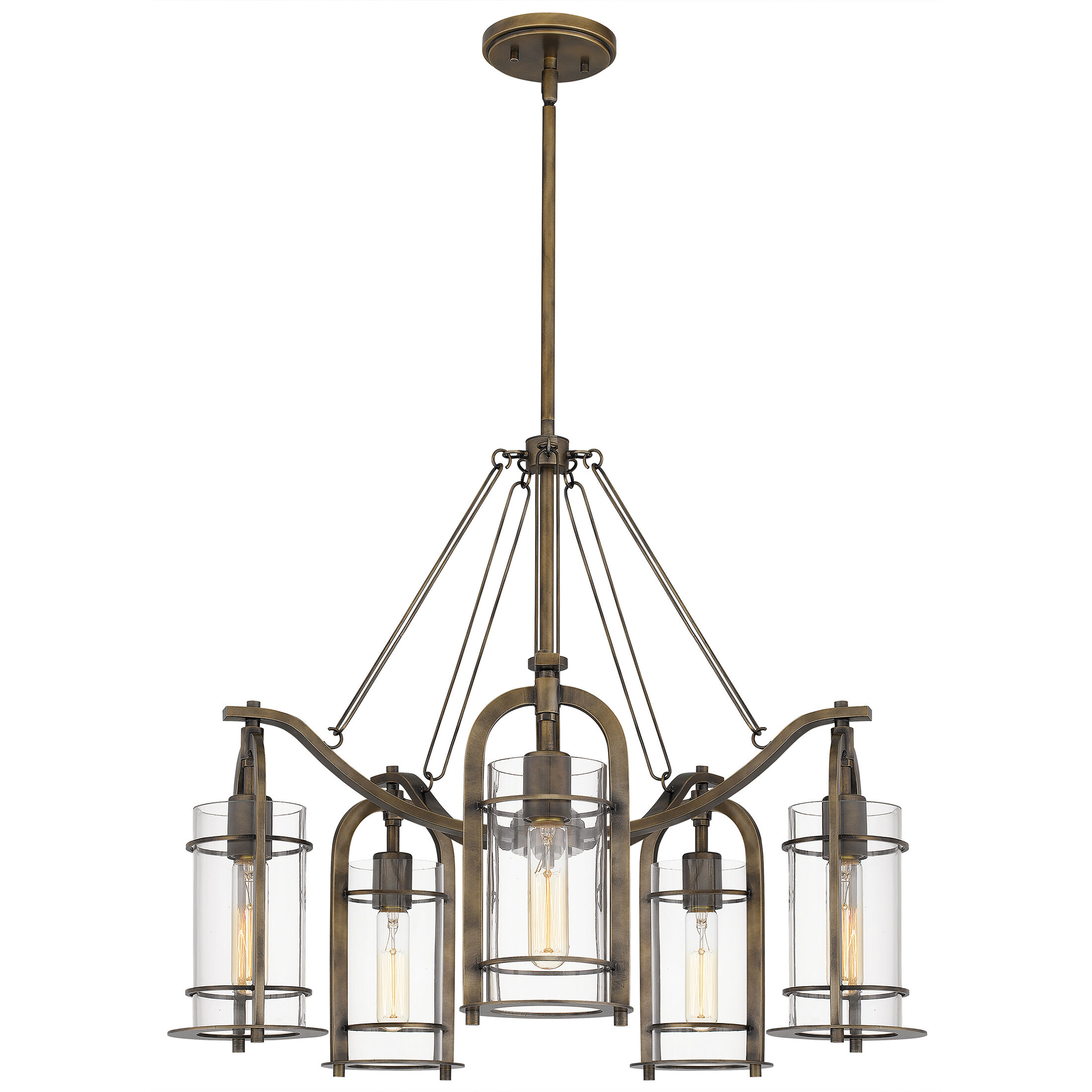 Toscana 5 Light 26 inch Statuary Bronze Chandelier Ceiling Light