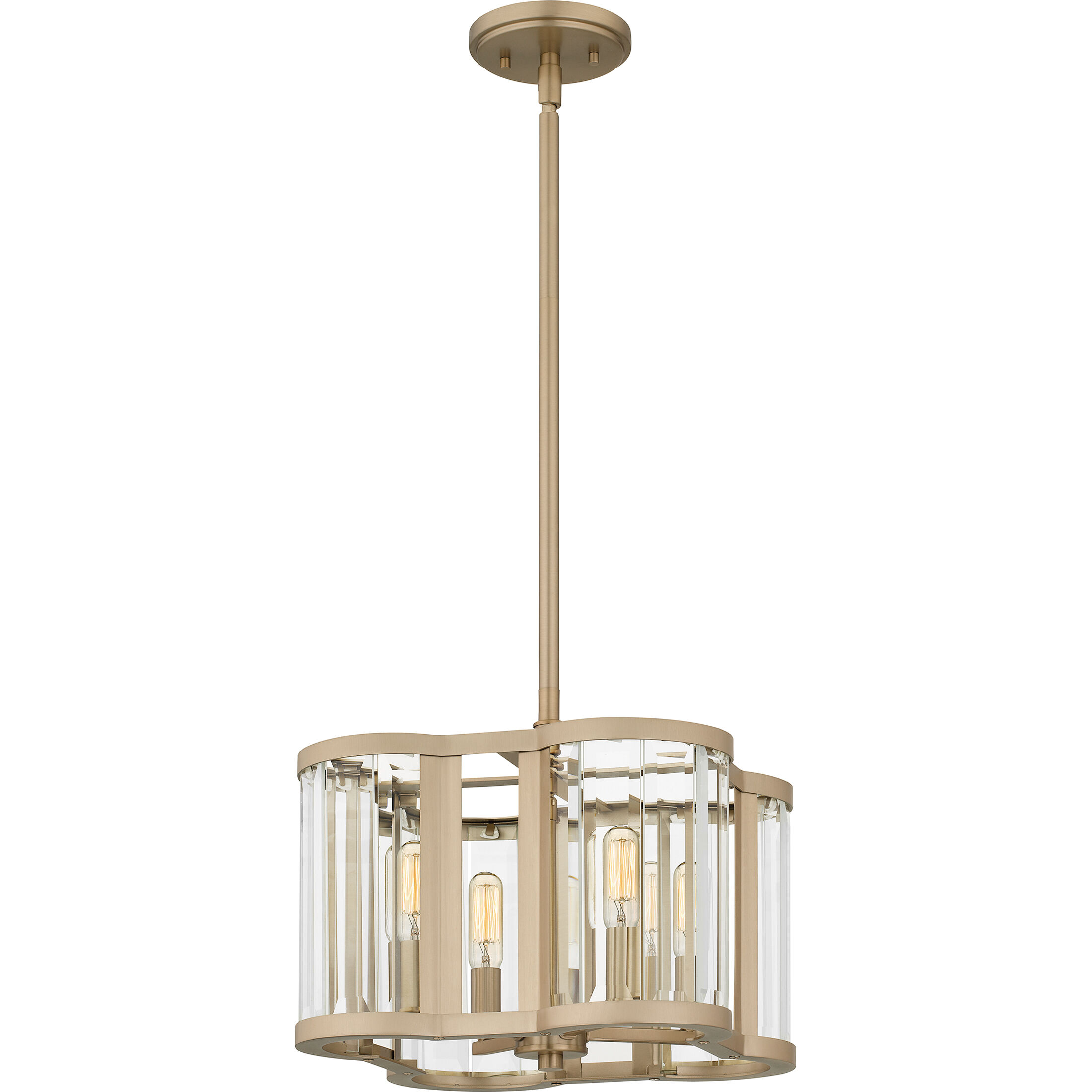 Renee 4 Light 15 inch Bronze Gold Pendant Ceiling Light