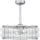 Terrarock 23 inch Polished Chrome with Clear Blades Fandelier