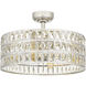 Coffman 22 inch Polished Nickel with Silver Blades Fandelier