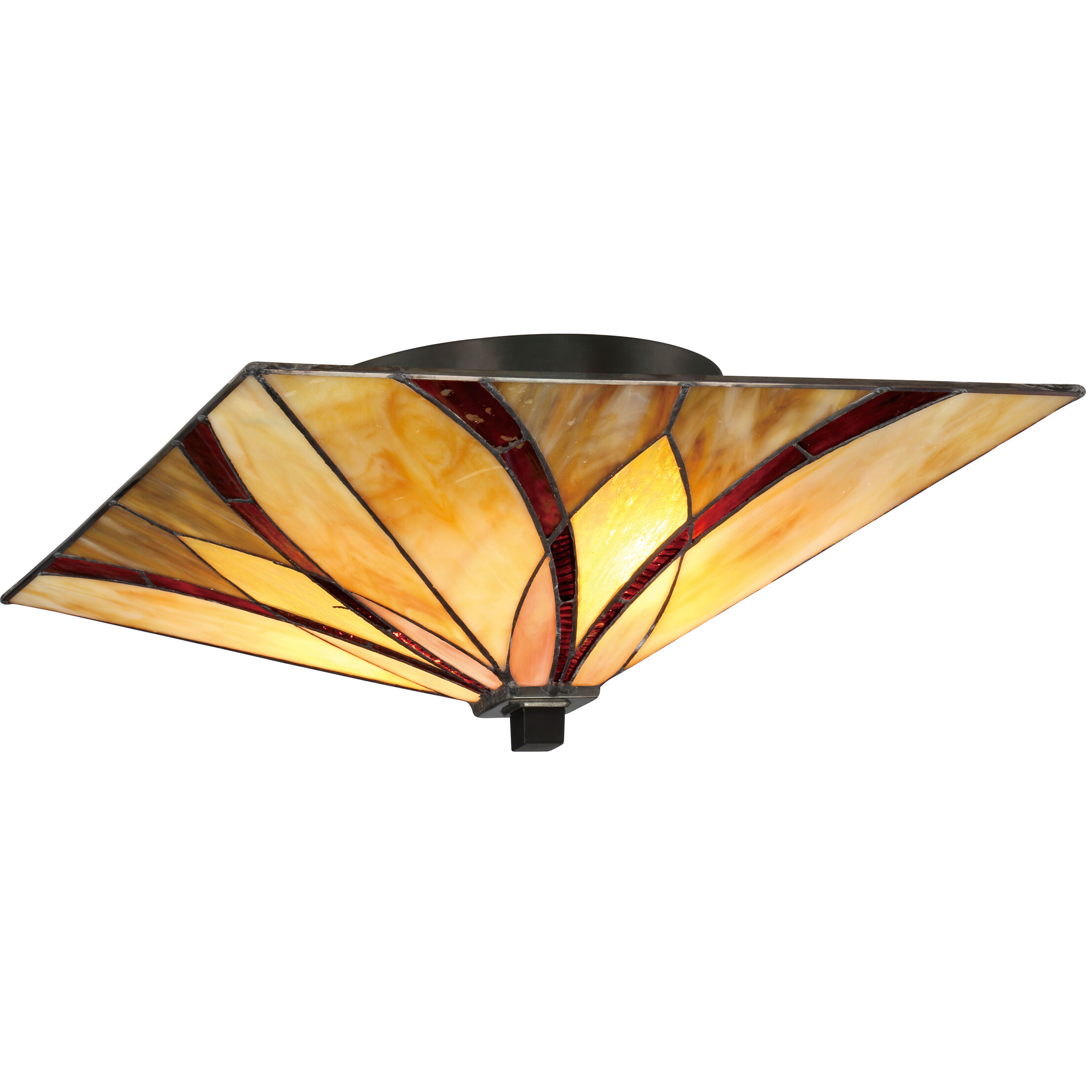 Asheville 2 Light 15 inch Valiant Bronze Flush Mount Ceiling Light, Naturals