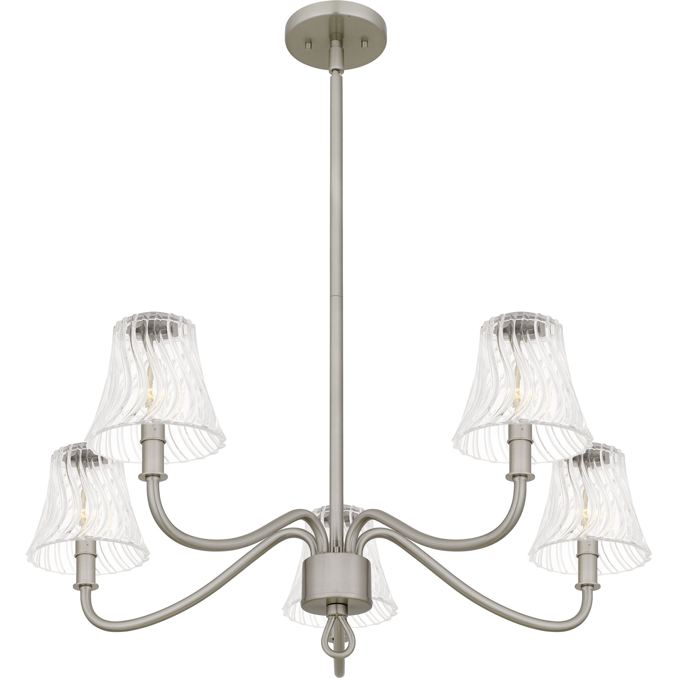 McKinney 5 Light 29.5 inch Brushed Nickel Chandelier Ceiling Light