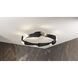 Saffron LED 34 inch Matte Black Semi-Flush Mount Ceiling Light, Extra Large