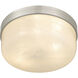 Langford 3 Light 15 inch Brushed Nickel Flush Mount Ceiling Light