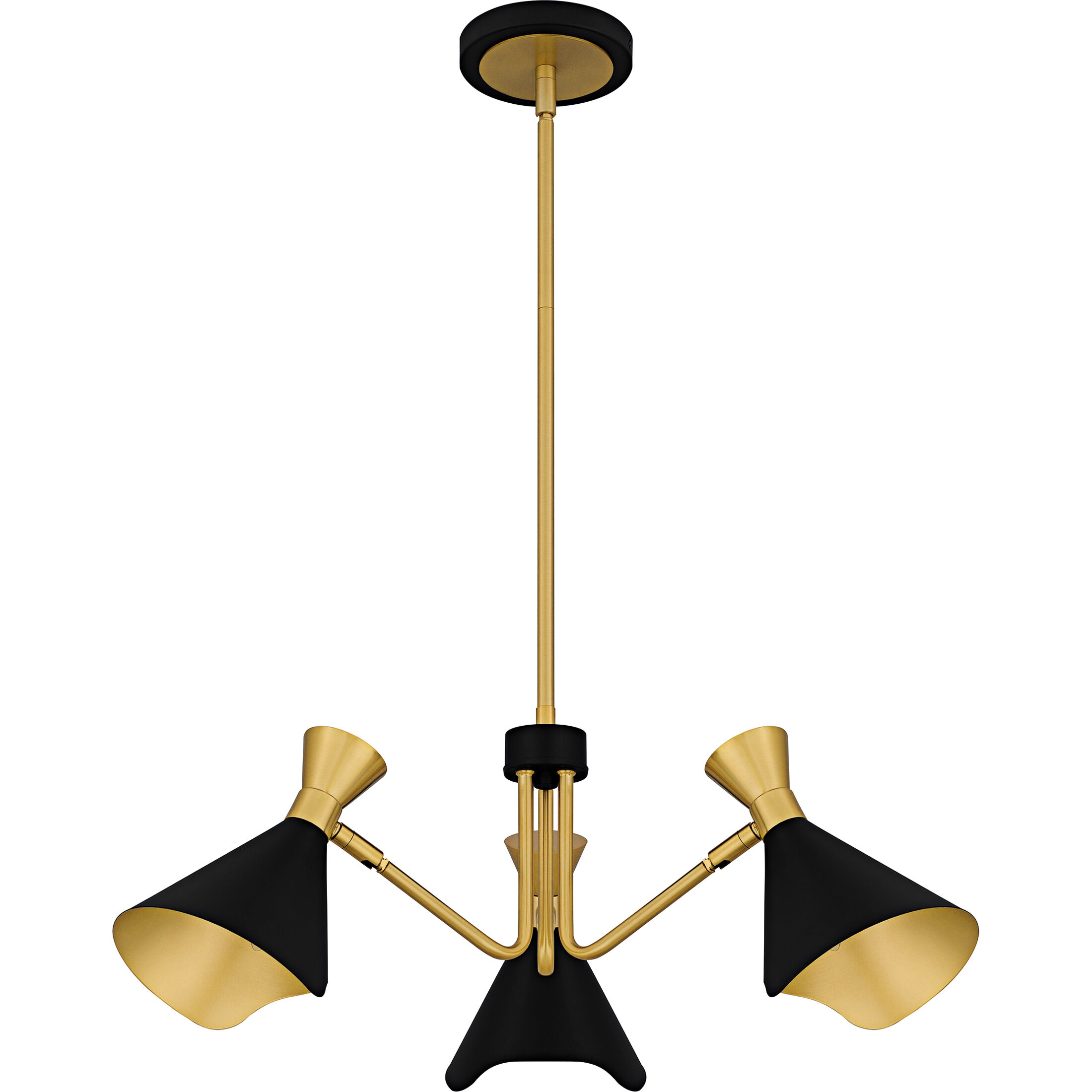 Arden 3 Light 26 inch Matte Black Chandelier Ceiling Light