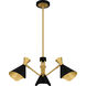 Arden 3 Light 26 inch Matte Black Chandelier Ceiling Light