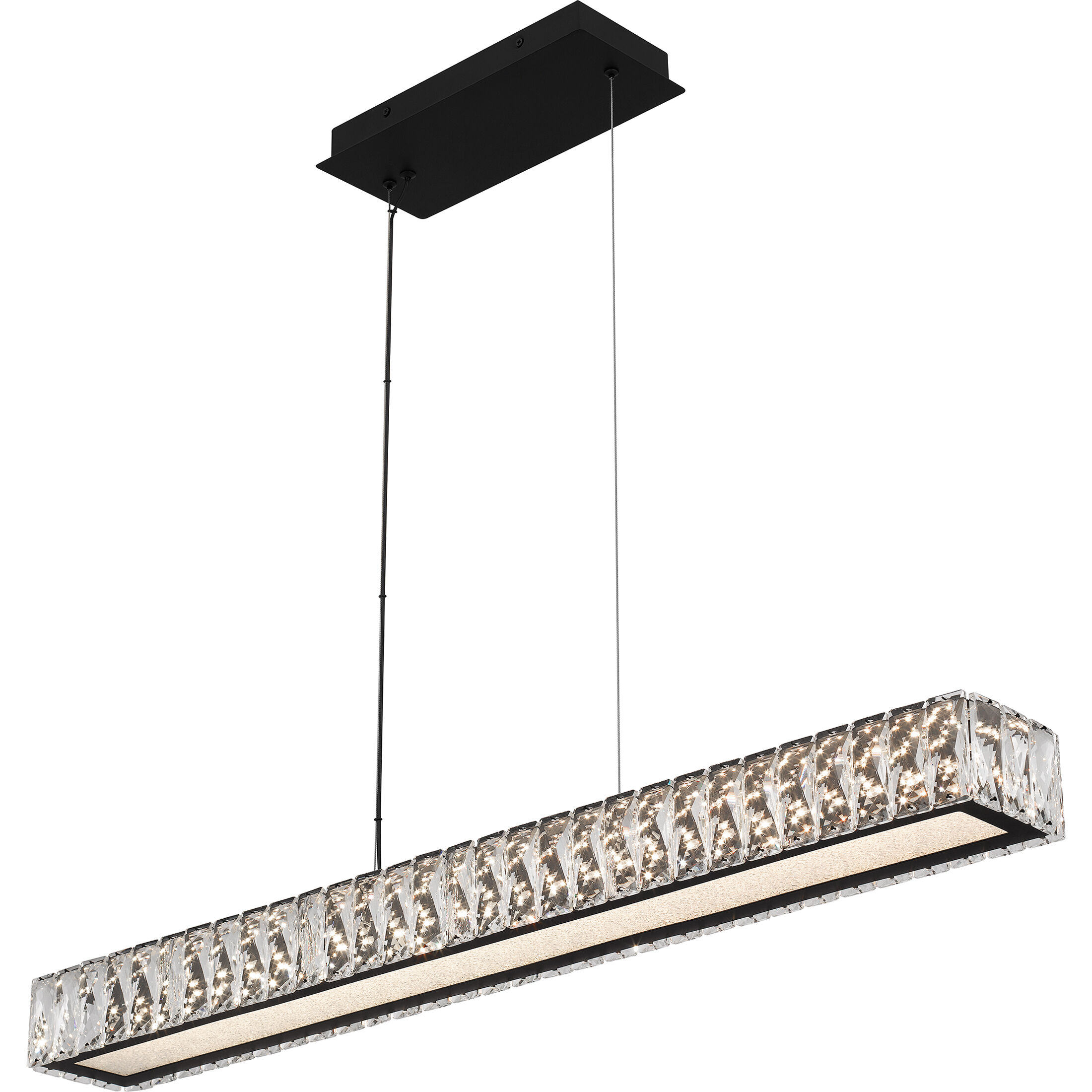 Reese LED 37 inch Matte Black Island Light Ceiling Light, Medium