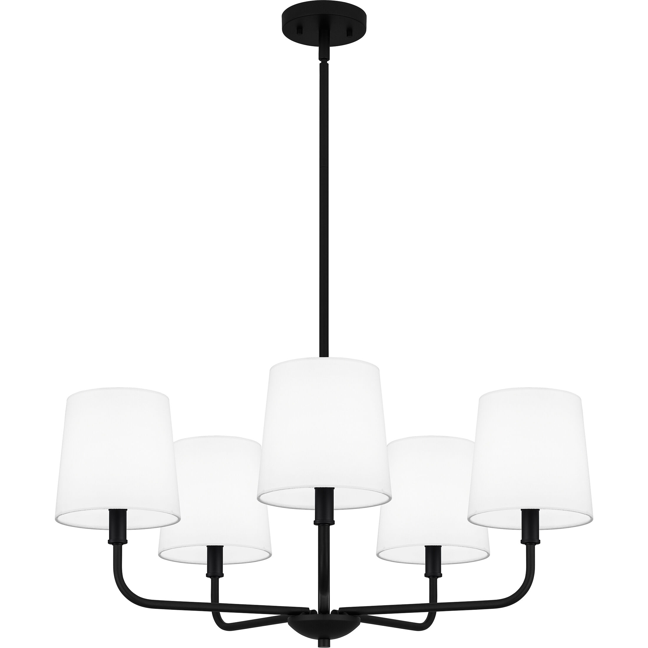 Gallagher 5 Light 28 inch Matte Black Chandelier Ceiling Light