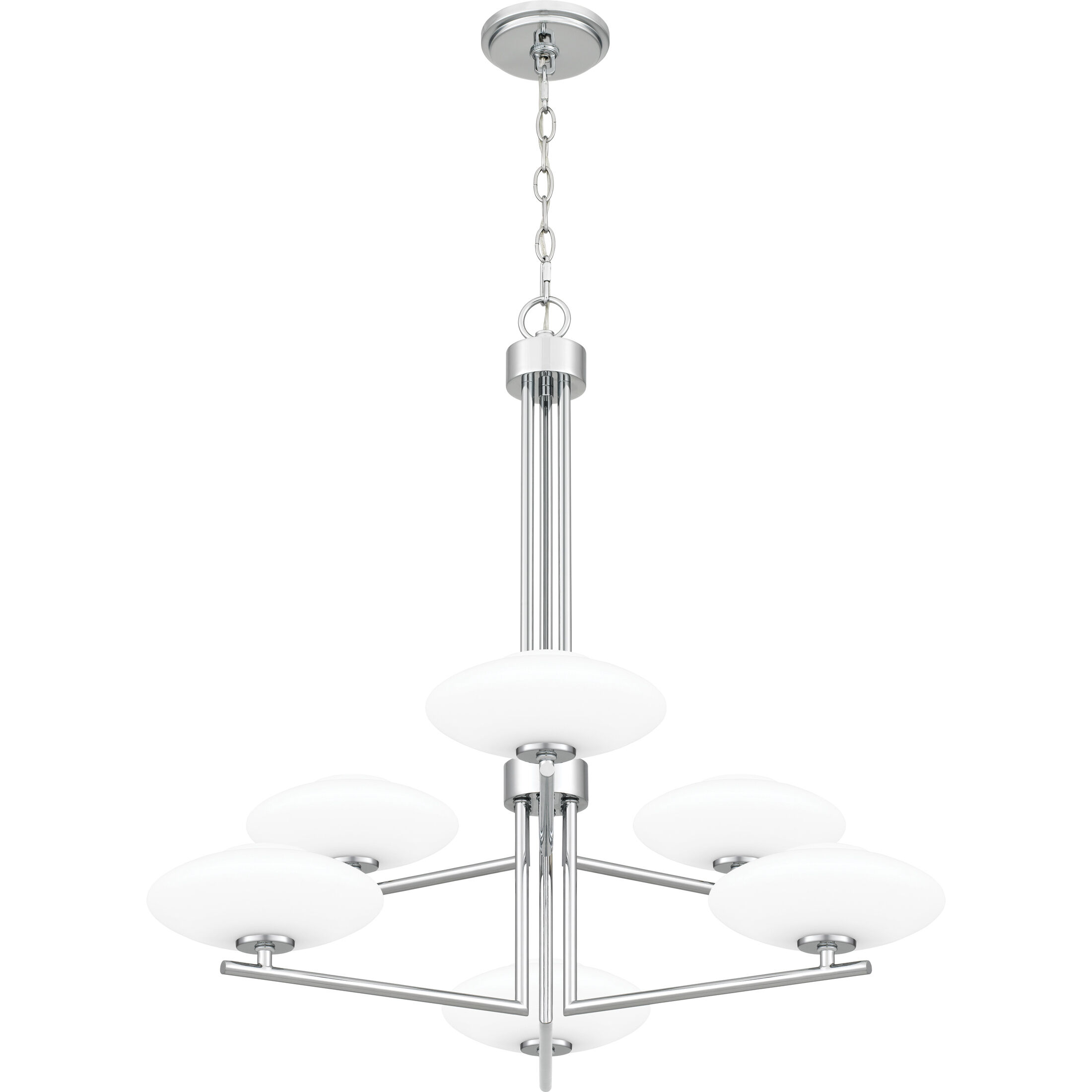 Chenal 6 Light 29.25 inch Polished Chrome Chandelier Ceiling Light