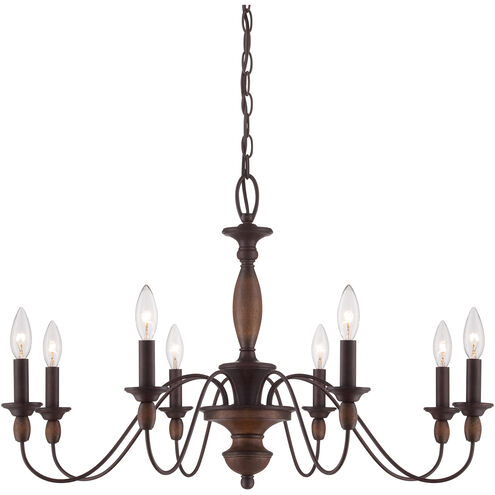 Holbrook 8 Light 29 inch Tuscan Brown Chandelier Ceiling Light
