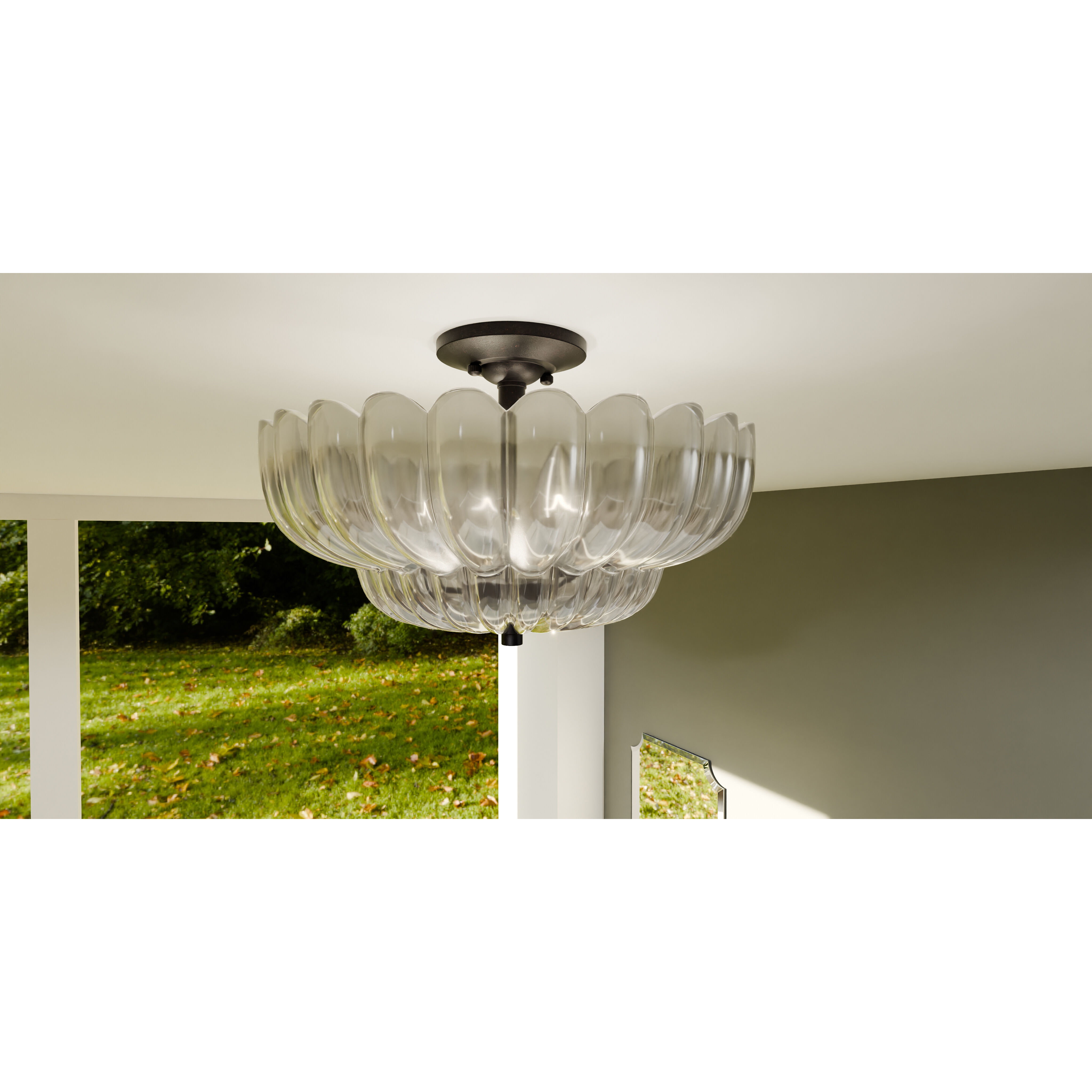 Whitecap 4 Light 16 inch Mottled Cocoa Semi-Flush Mount Ceiling Light, Medium