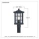 Stonington 1 Light 17 inch Mystic Black Outdoor Post Mount