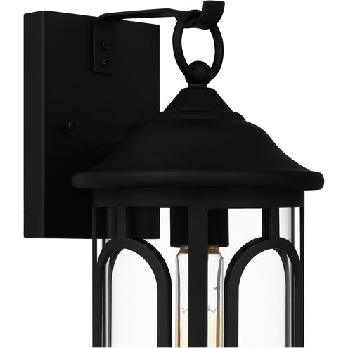 Brampton 1 Light 12 inch Matte Black Outdoor Wall Lantern