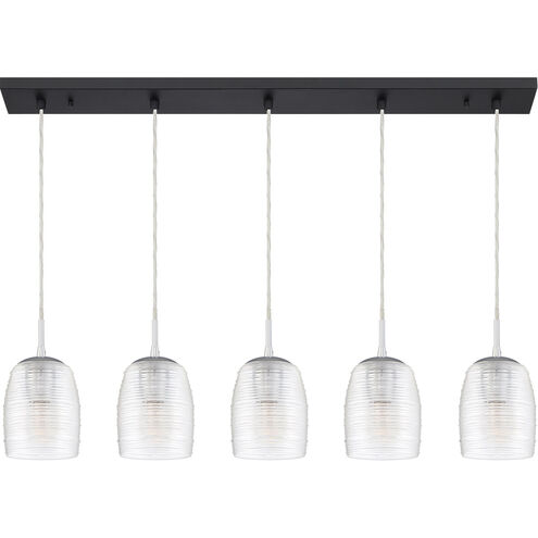 Realm 5 Light 41 inch Earth Black Island Chandelier Ceiling Light