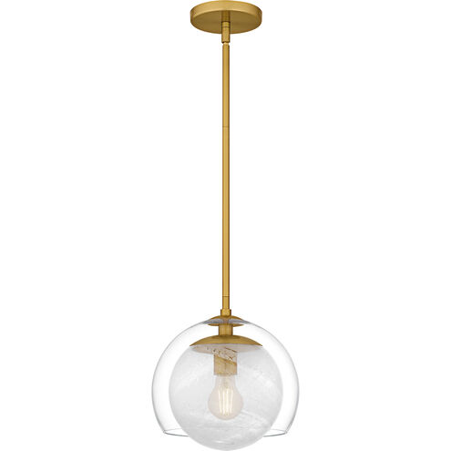 Eslinger 1 Light 10 inch Brushed Gold Mini Pendant Ceiling Light, Small
