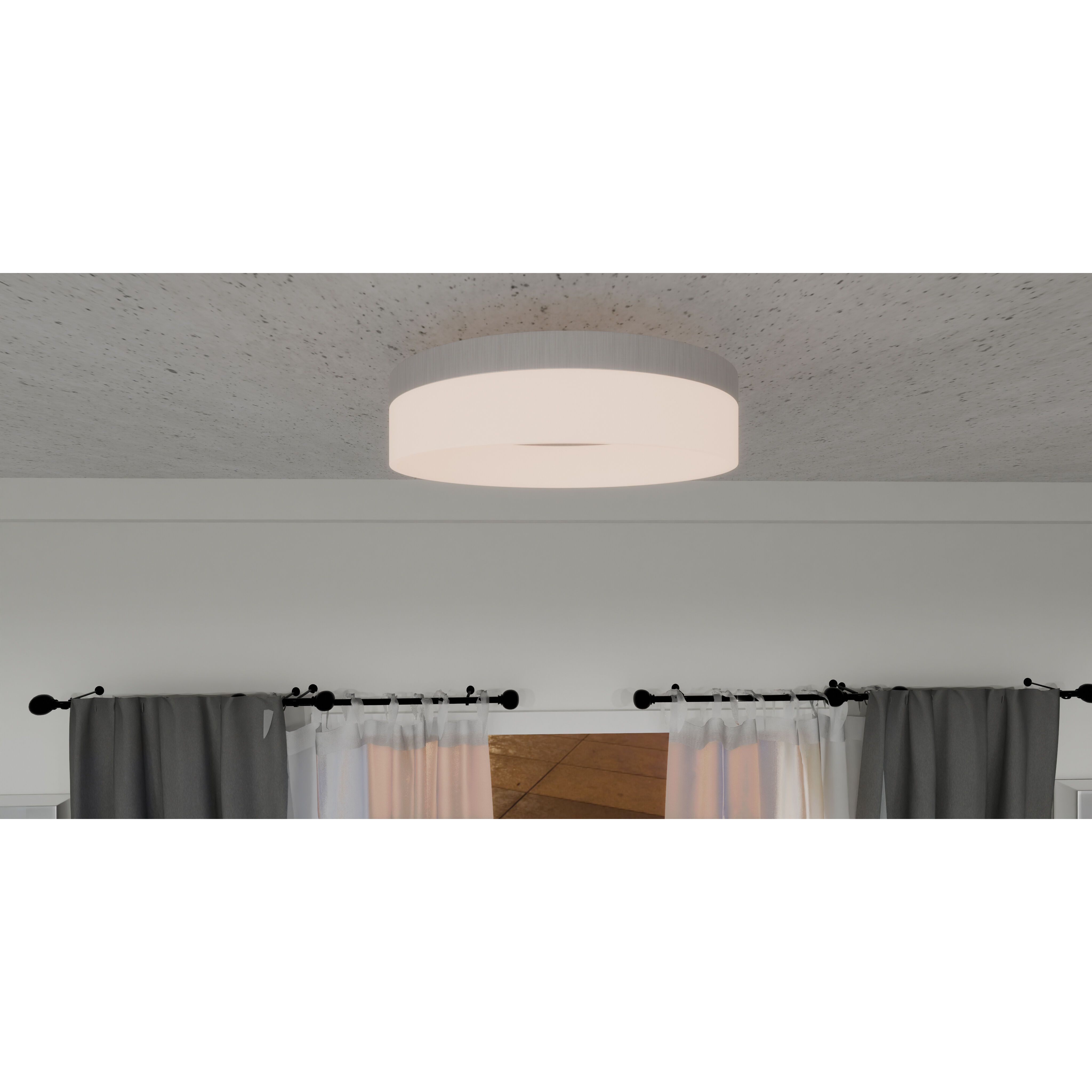 Cohen 11.75 inch Brushed Nickel Flush Mount Ceiling Light