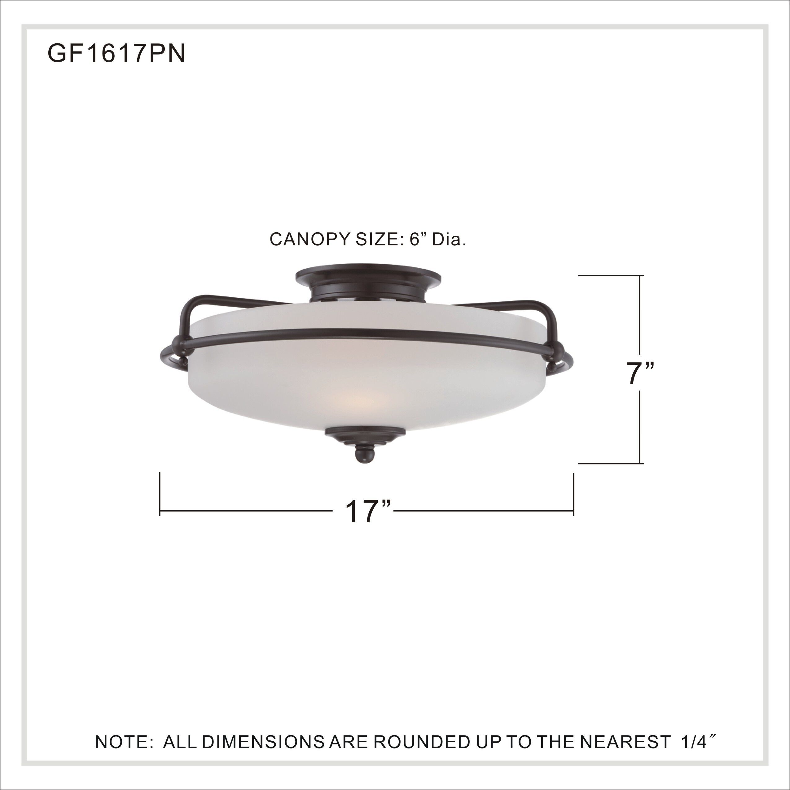 Griffin 3 Light 17 inch Palladian Bronze Flush Mount Ceiling Light