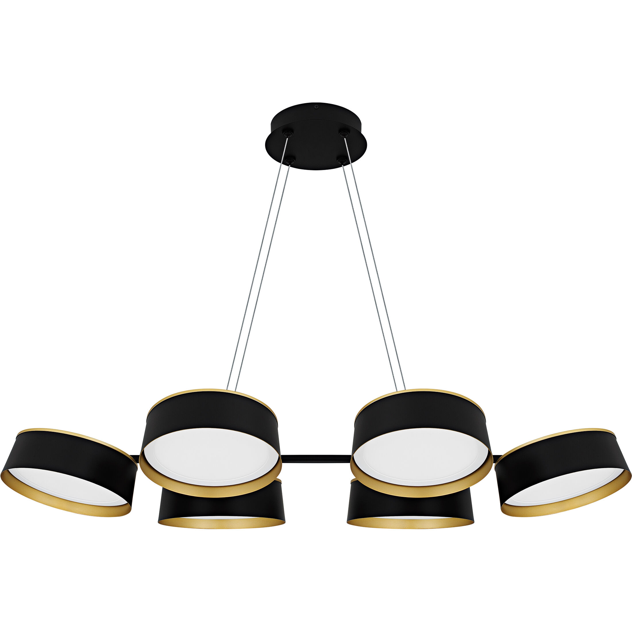 Byrnes LED 40 inch Matte Black Linear Chandelier Ceiling Light, Medium