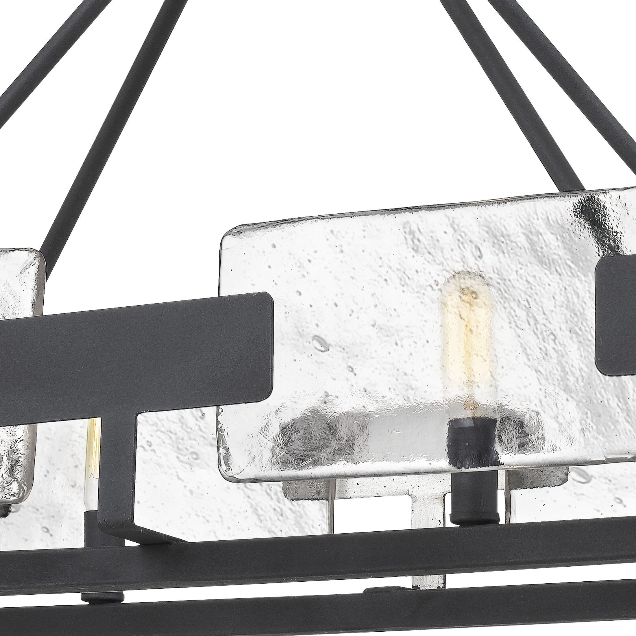 Stratum 6 Light 38 inch Royal Ebony Island Chandelier Ceiling Light