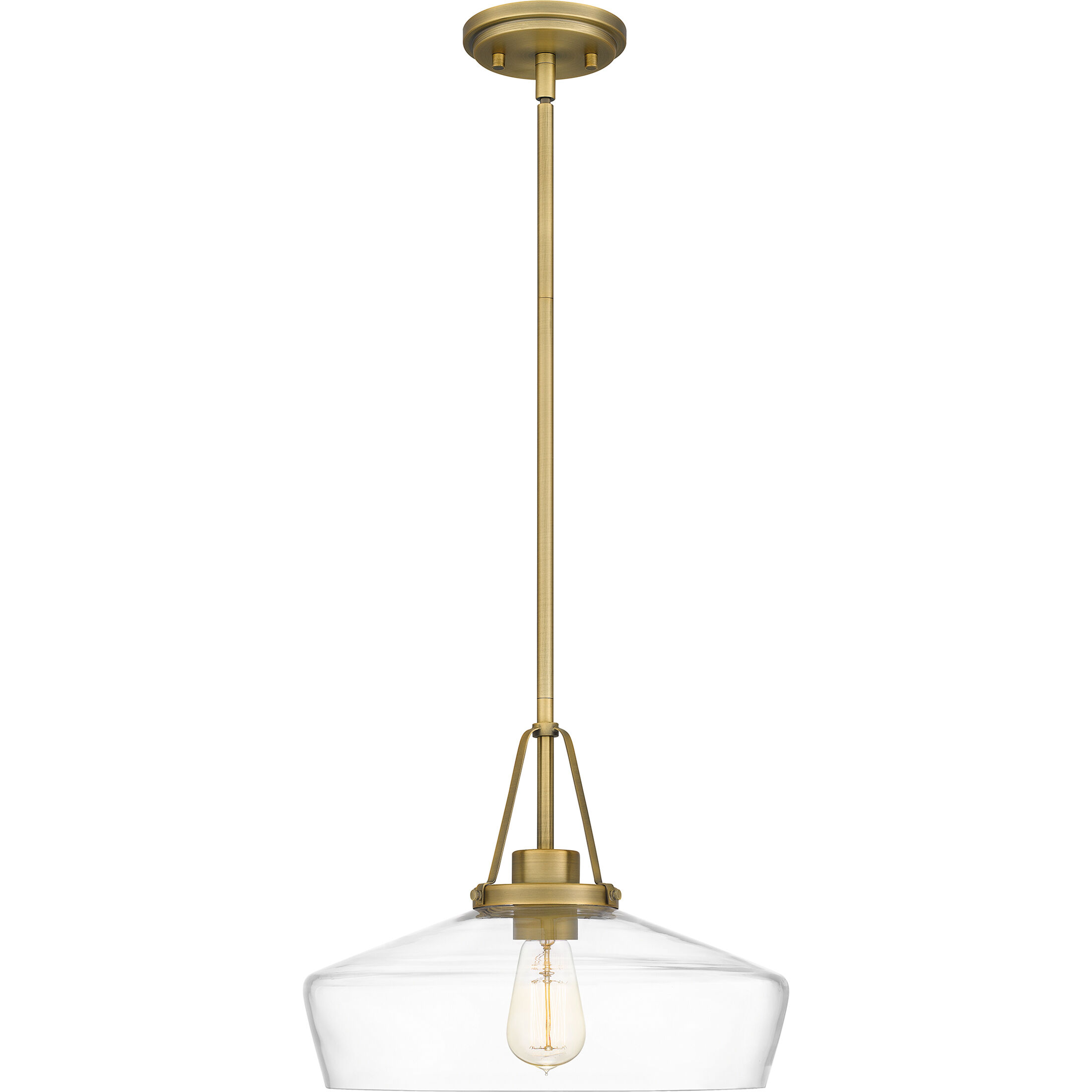 Haven 1 Light 14 inch Aged Brass Pendant Ceiling Light