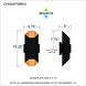 Chasm LED 15 inch Matte Black Gold Outdoor Wall Lantern