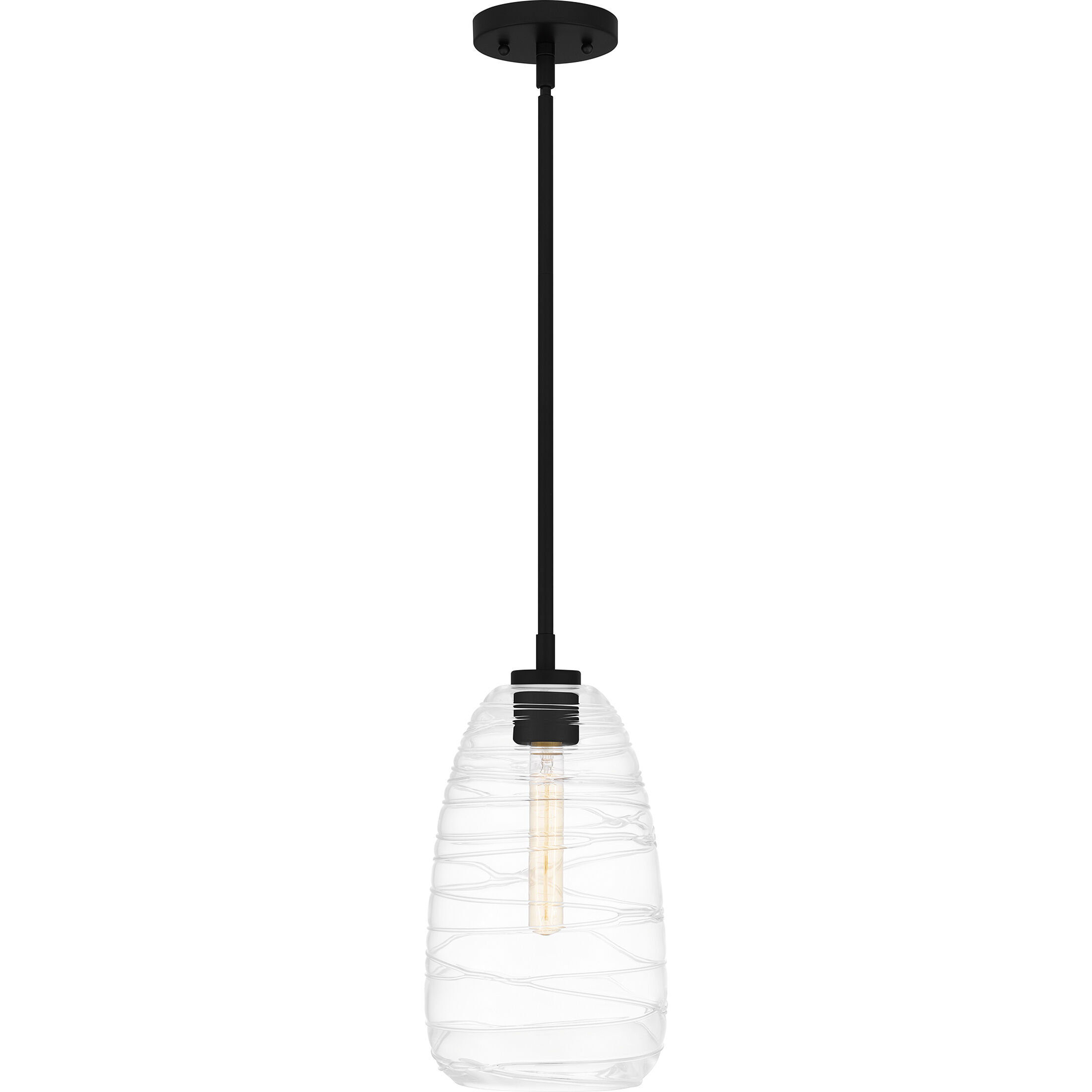 Asher 1 Light 8 inch Matte Black Mini Pendant Ceiling Light