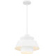 Lumi 1 Light 14 inch Matte White Pendant Ceiling Light
