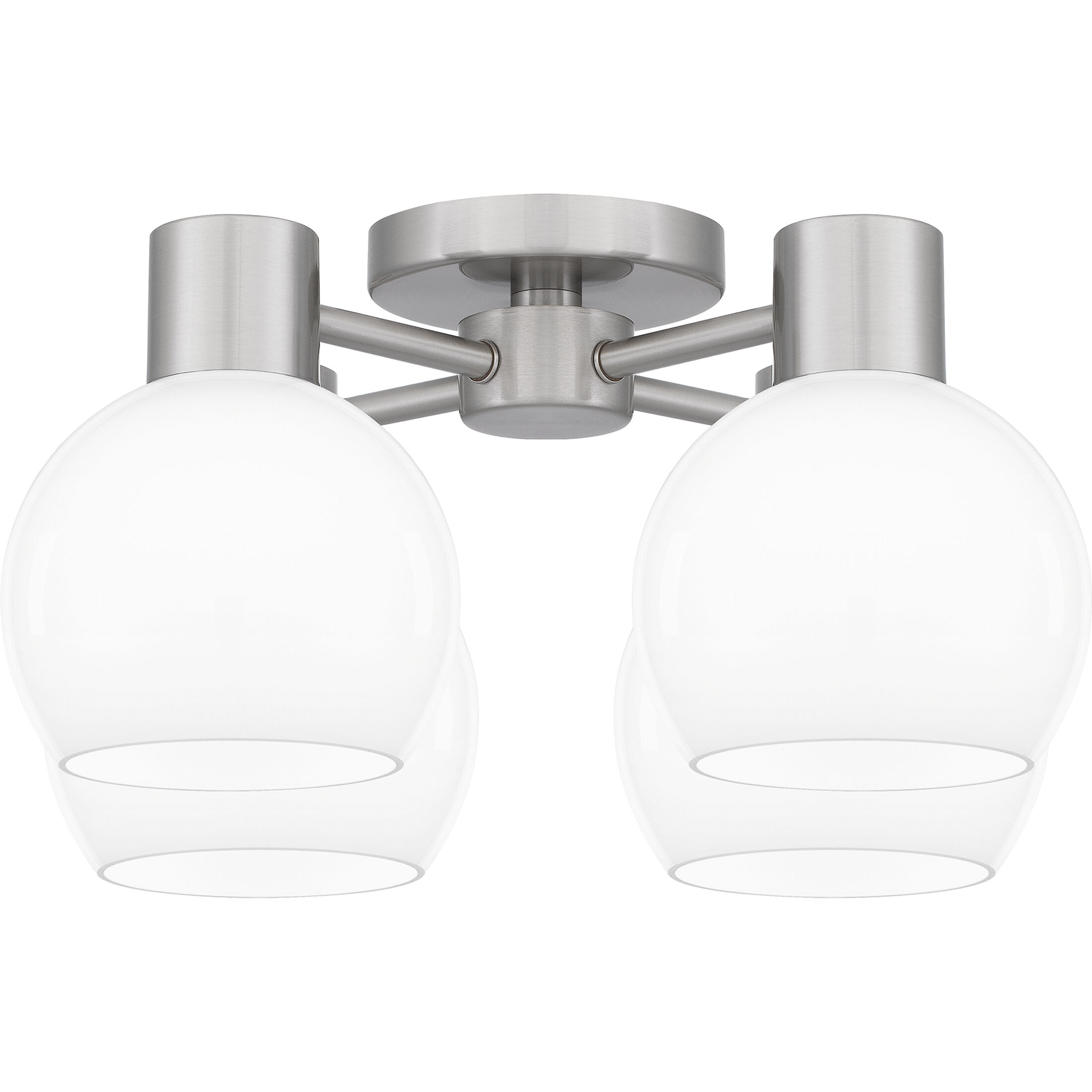 Donahue 4 Light 18 inch Brushed Nickel Semi-Flush Mount Ceiling Light