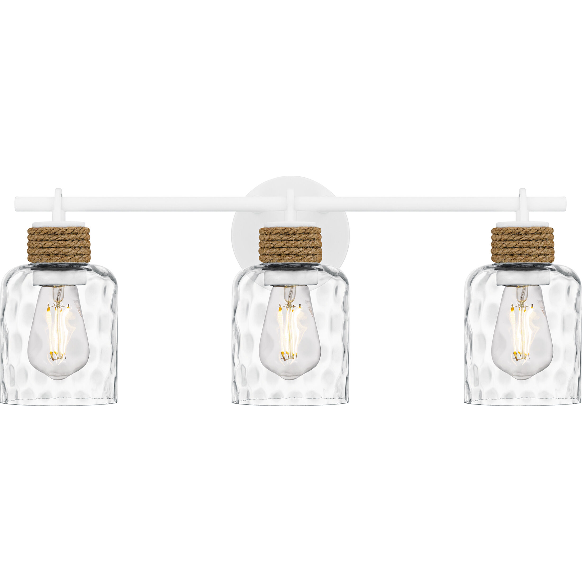 Baltic 3 Light 24 inch Matte White Bath Light Wall Light, Large