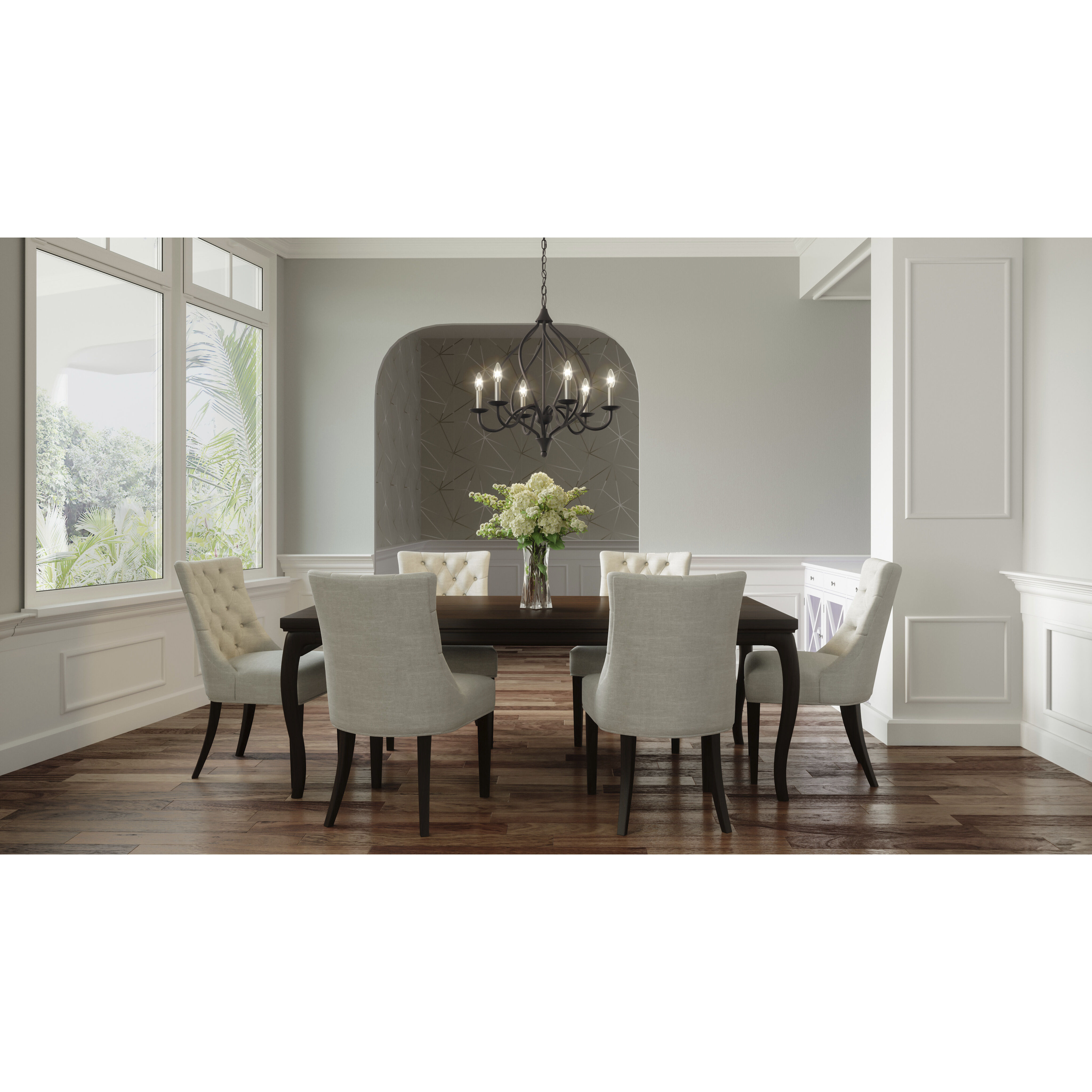 Dupont 6 Light 25 inch Old Bronze Chandelier Ceiling Light