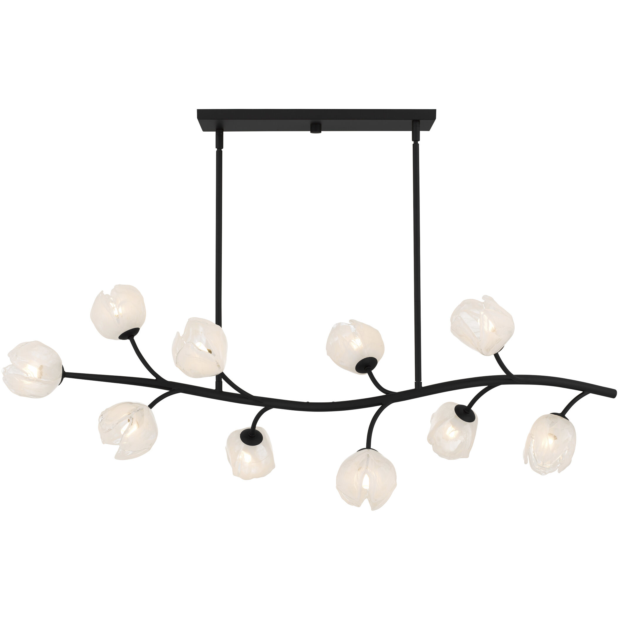 Walker 10 Light 48.5 inch Matte Black Island Light Ceiling Light