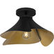 Wisp 1 Light 14.5 inch Matte Black Semi-Flush Mount Ceiling Light, Medium