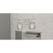 Lucy 2 Light 15 inch Brushed Nickel Bath Light Wall Light, Medium
