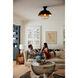 Darmody 1 Light 17 inch Matte Black Semi-Flush Mount Ceiling Light