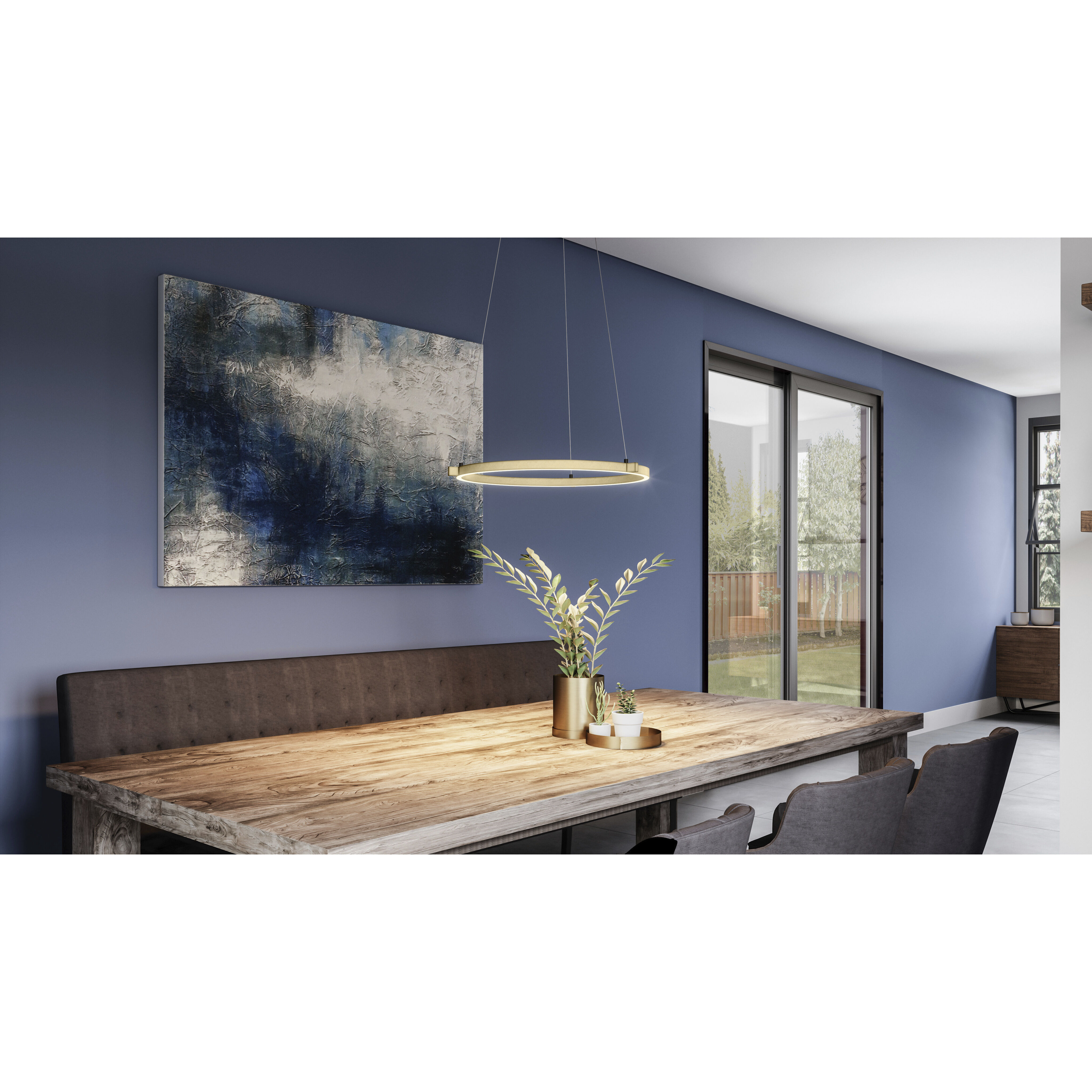 Soma 23.25 inch Whitewashed Walnut Pendant Ceiling Light